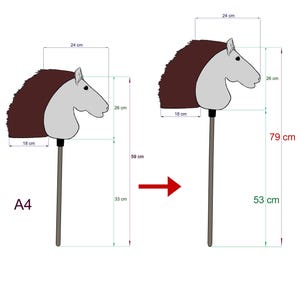 Hobby Horse Stick Optie - vervang een korte stok door een langere (+20cm)