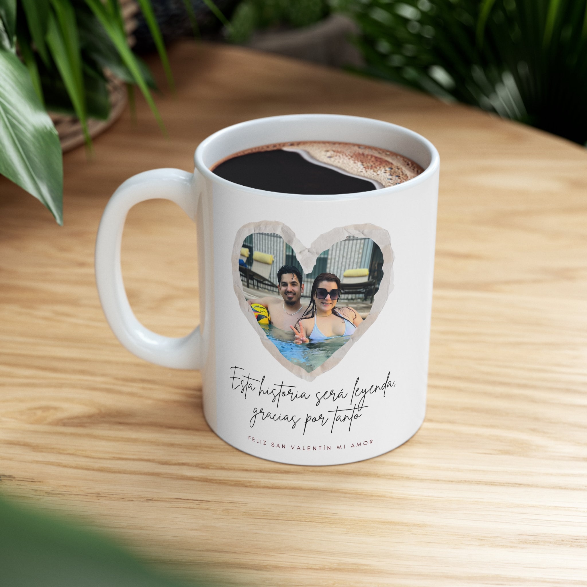  Kreativfy Tazas personalizadas para parejas, regalo para  él/ella, juego de dos tazas, taza de café de cerámica, calidad premium,  cumpleaños, aniversario, boda, regalo de Navidad, para los amantes del :  Hogar