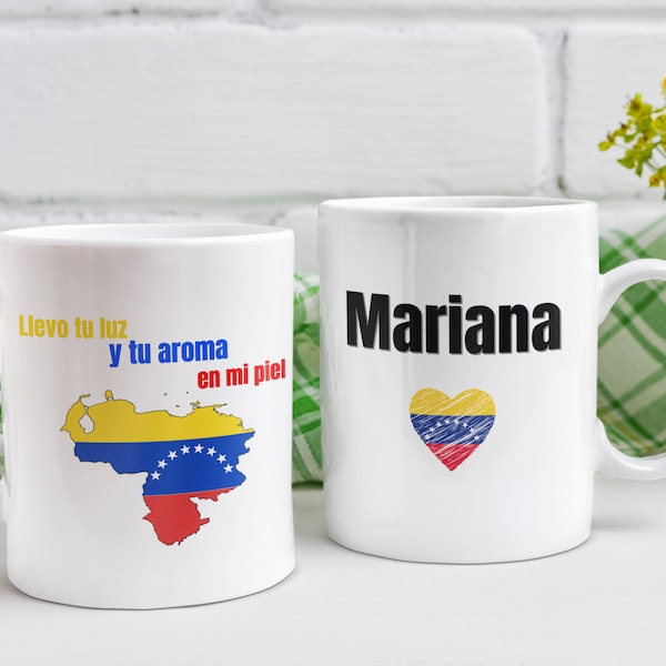 Taza de Venezuela personalizada, Regalo venezolano, Taza venezolana, Regalo de  país latino, Regalo personalizado del mapa de Venezuela