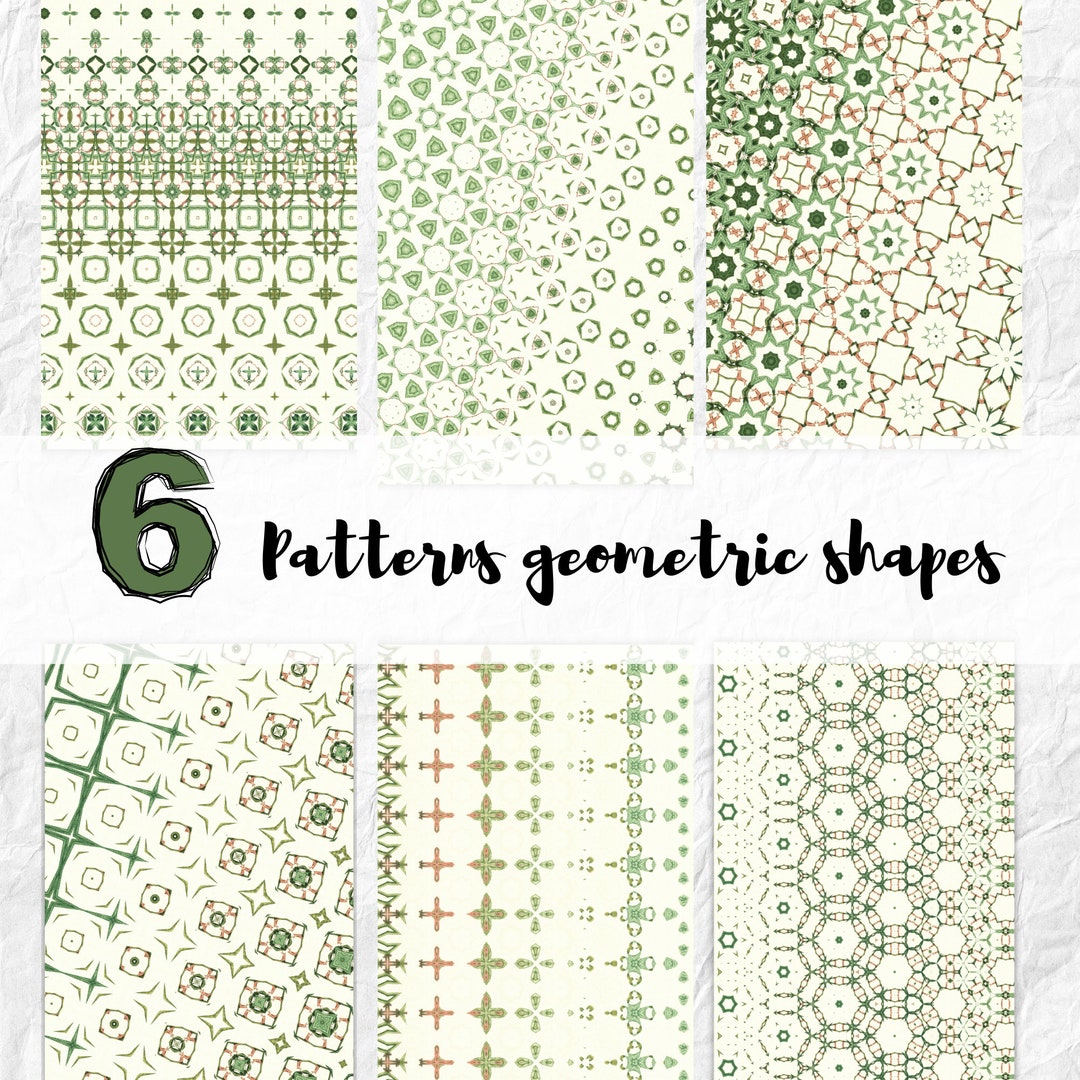 Digital Patterns Geometric Shapes - Etsy