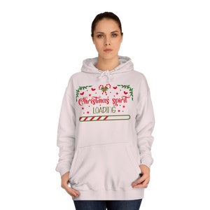 Christmas Spirit Loading - Gamer Unisex College Hoodie for Men or Women