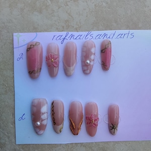 summer vibes press on nail size s