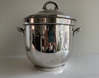 Silver anniversary silver plated ice bucket