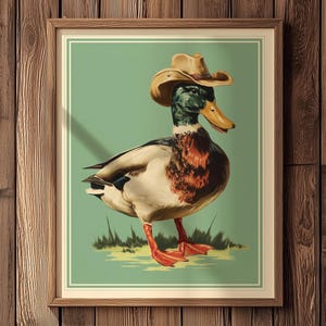 Poster vintage con scena di caccia con animali, stile western ...