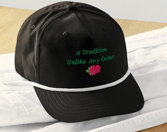 Retro Golf Rope Cap, Azalea Embroidery, Unisex Fit