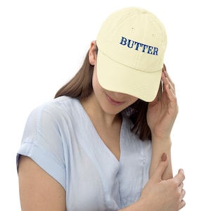 Butter Logo Pastel Baseball Hat, Retro Quirky Gift