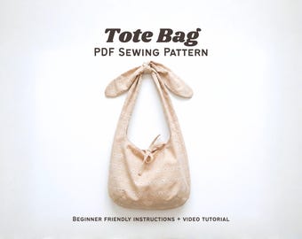 Knotted Shoulder Bag Sewing Pattern | 2 sizes, Beginner-Friendly PDF Download