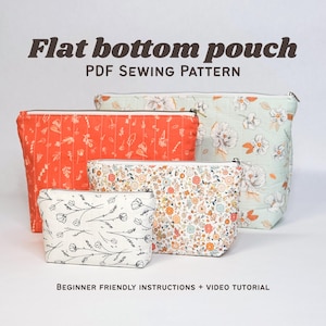 Zipper Pouch Sewing Pattern | Easy Quilted Pouch PDF for Beginners