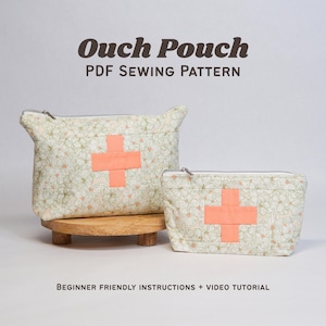 Patrón de costura en PDF para botiquín de primeros auxilios / Bolsa de primeros auxilios / Tutorial para principiantes / Kit de emergencia