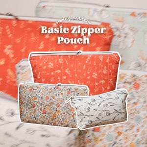 Zipper Pouch Sewing Pattern | Easy Quilted Pouch PDF for Beginners