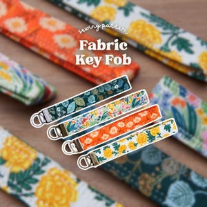 Key Fob Sewing Pattern | Beginner-Friendly PDF | Fabric Wristlet Keychain