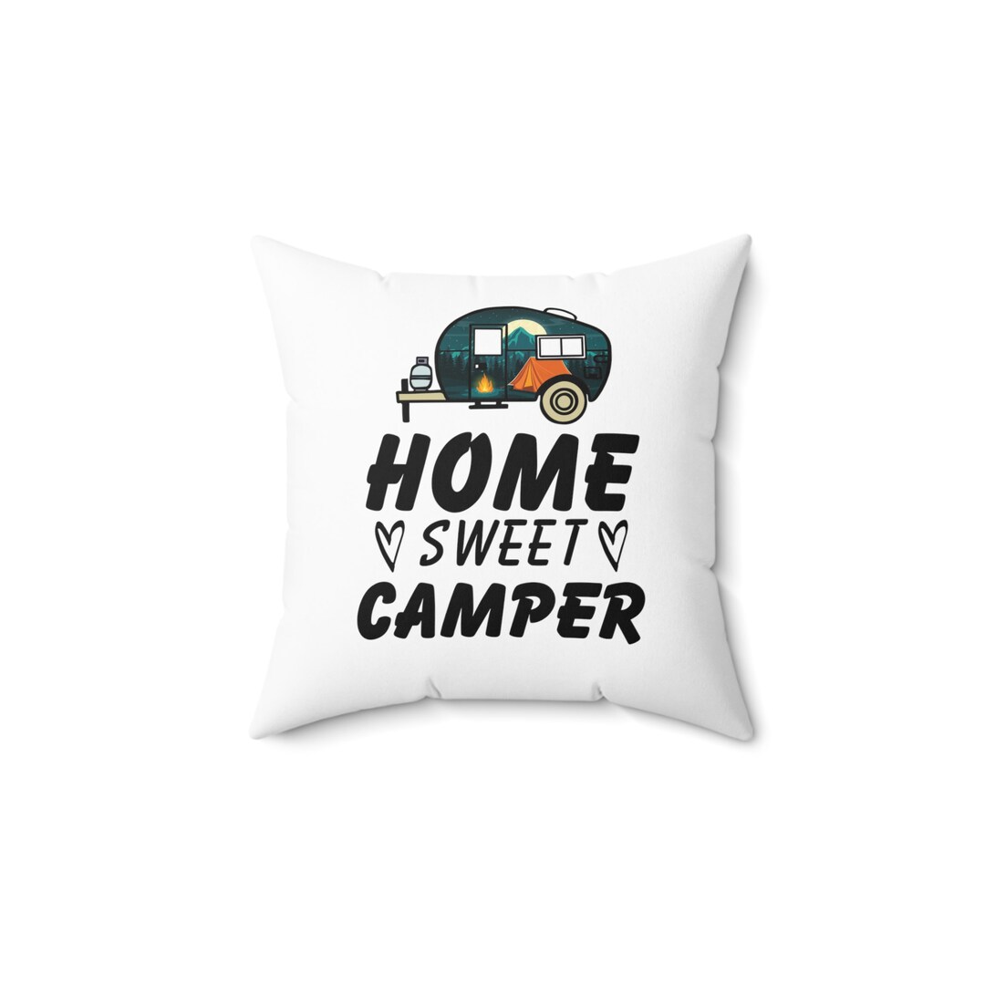 Camper Pillow Home Sweet Camper Camping Pillow RV Decor Etsy