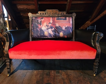 Marilyn Monroe, Elvis, James Dean Hollywood Theater Settee Couch
