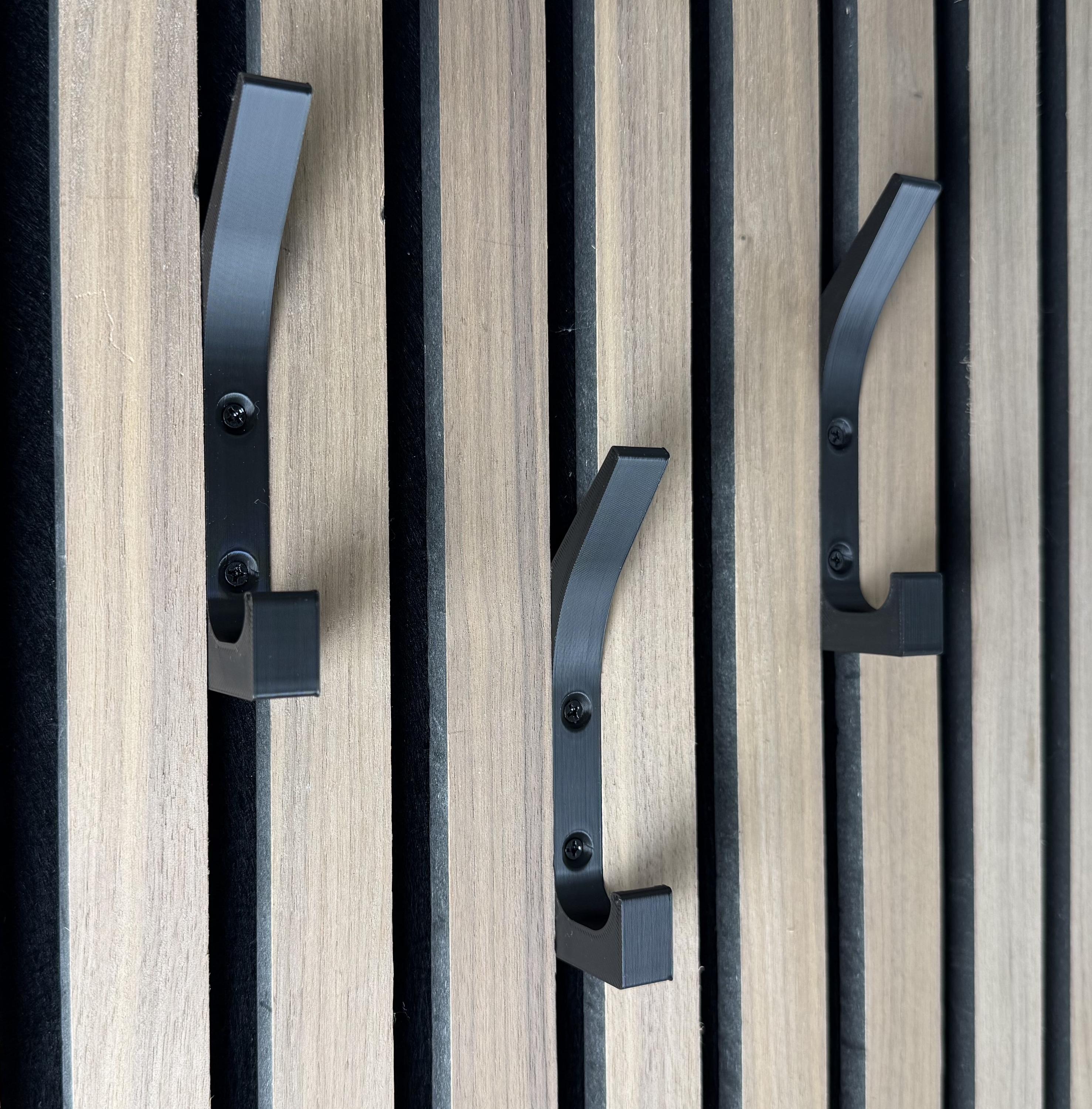 MOTONG 10 stuks haken voor akoestische panelen, dubbele garderobehaken voor slaapkamer, woonkamer, badkamer, kledinghaken, wandpanelen voor jassen, mantels en hoeden
