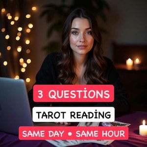 3 Question Tarot Reading, Same Hour, In-Depth Psychic Insight , Get Your Answers Quickly! Detailed Guidance on Love, Career, and Future