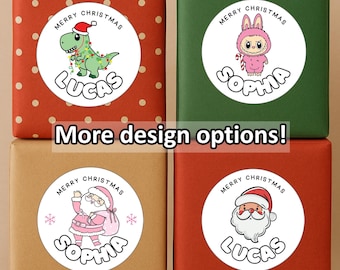 Personalized Christmas Gift Stickers: Custom Holiday Name Labels