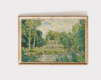 Impresión inspirada en Orgullo y prejuicio. Puente palladiano, estética Monet, arte mural vintage, arte cottagecore, regalo para amantes de la lectura, descarga digital.