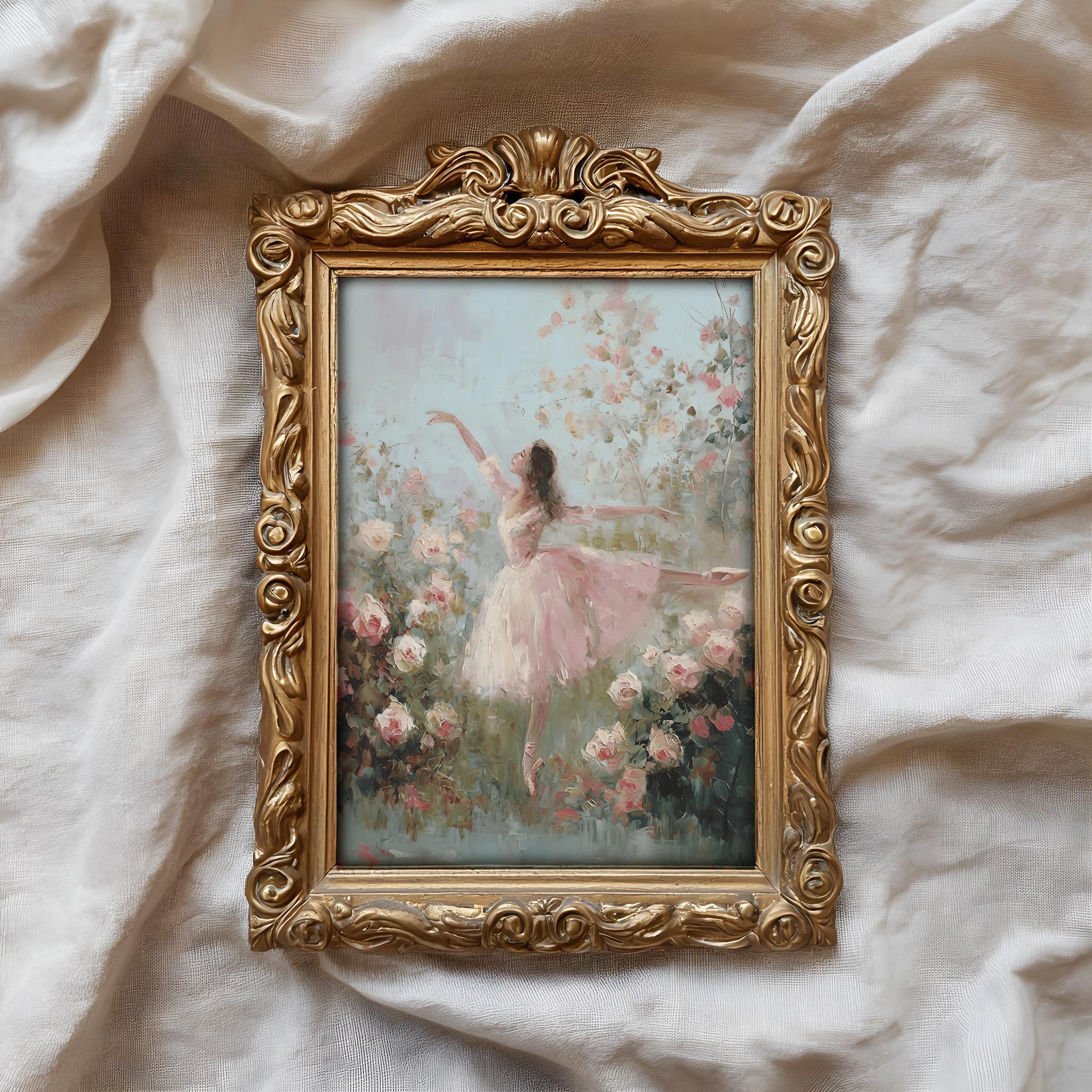 Nutcracker ballet art print, ballerina decor, vintage pink nursery decor, balletcore, coquette room decor, ballet gift, digital download