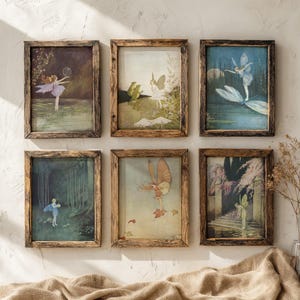 Fairy illustratie galerij muur kunst set, Ida Rentoul Outhwaite kunst, fairycore decor, grillig decor, sprookjes kinderkamer kunst, digitale download