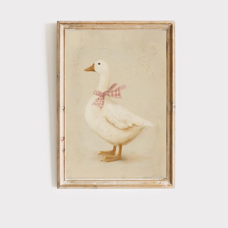 PHYSICAL PRINT Coquette Goose Nursery Art Print, Silly Goose Print ...
