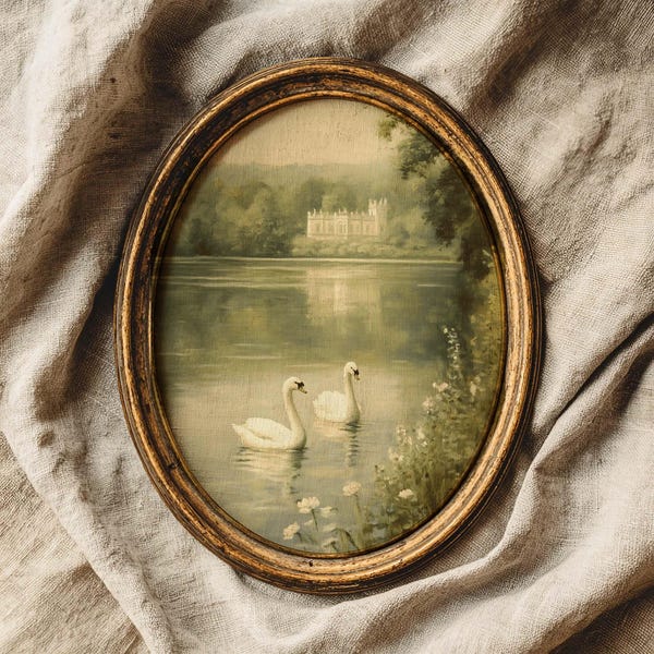 Pride and Prejudice Pemberley manor art print, classic book art, Elizabeth Bennet, Jane Austen Gifts, book nook decor, digital download