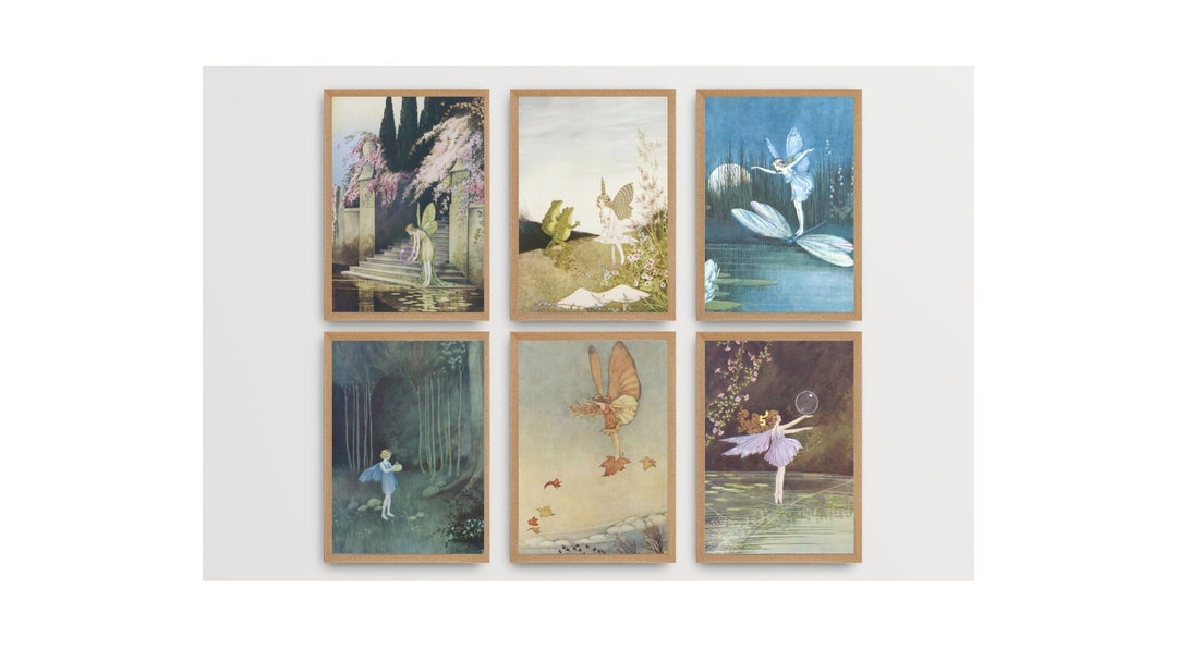 Fairy Illustration Gallery Wall Art Set, Ida Rentoul
