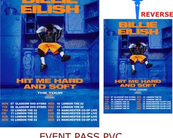 Billie Eilish Tour Hit Me Hard And Soft UK Dates and Venues PVC Card Lanyard