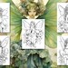 20 Floral Fairies Coloring Book - Coloring Pages, Grayscale Coloring ...