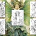 20 Floral Fairies Coloring Book - Coloring Pages, Grayscale Coloring ...