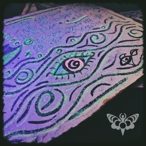 Fae Spell Page Artifact - Glow-in-the-dark and UV - Unique and Hand-drawn