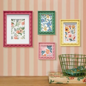 Customizable Colorful Art frame 4x6 5x7,Floral photo frame,Boho Home Decor,Rustic Wedding Gift,Cottagecore Room Decor, Birthday Gift for Her