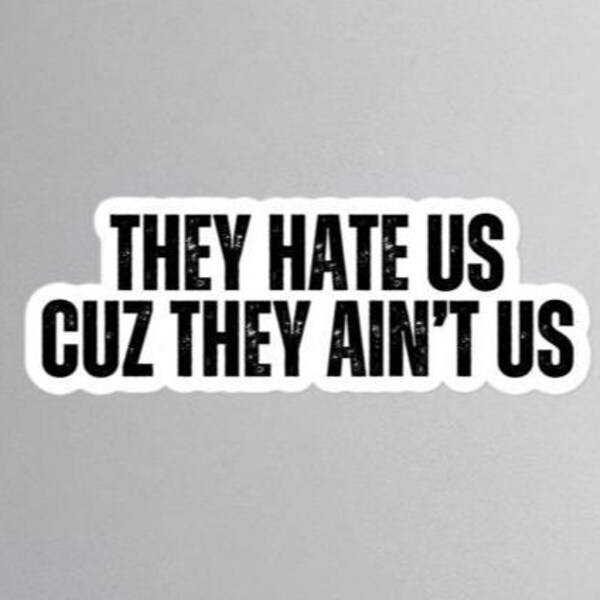 They Hate us Cuz They Ain't Us - The Interview - Sticker - Classic Cult Movies James Franco Funny Quote Movie Quotes Cinephile Stickers