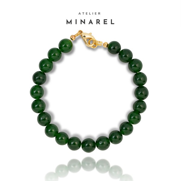Bracelet en pierres de Jade - bijou fait-main