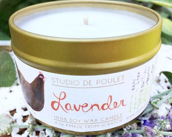 Lavender || 4 oz Tin Candle