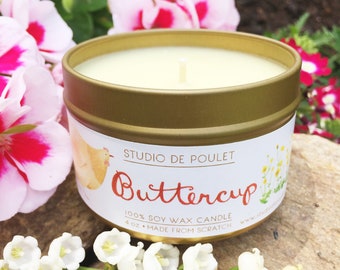 Buttercup || 4 oz Tin Candle