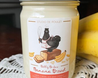 Betty Bakes Banana Bread || 12 oz Jar Candle