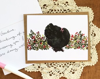 Marmalade Chicken Greeting Card || Blank Inside