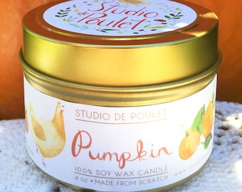 Pumpkin || 4 oz Tin Candle