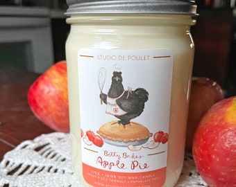 Betty Bakes Apple Pie || 12 oz Jar Candle