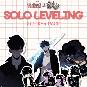 Solo Leveling Digital Sticker Pack | 20 Cute & Aesthetic Anime Stickers | Sung Jin-Woo | Printable and Emotes | Instant Download