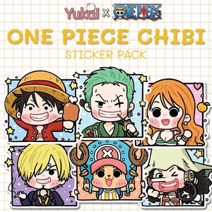 One Piece Digitale Sticker | 20+ Niedliche & Ästhetische Anime Aufkleber | Printable und Emotes | Sofort Download