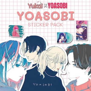 Yoasobi digitaal stickerpakket – Leuke en esthetische stickers | Direct downloaden | Fanart Japanse zangeres