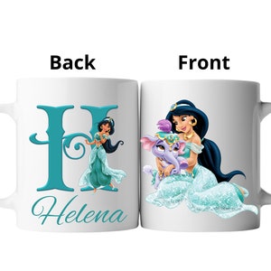 Kubek Jasmin Aladin I Tasse personalnalisée Jasmin inicjał z prenomem I kubki en céramique personalizowalne I Idée cadeau noël