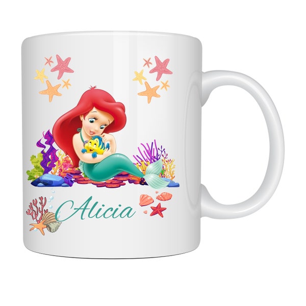 Children's cup petite sirène - children's cup - children's cup personnalisée - ideal children's chair - children's mug personnalisé