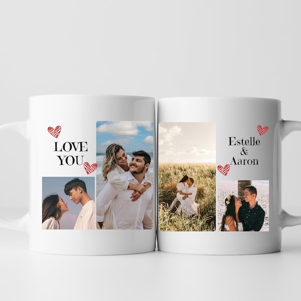 Mug personalized couple - love gift - idyllic Valentine's gift - Anniversary gift - Valentine's gift - mariage gift