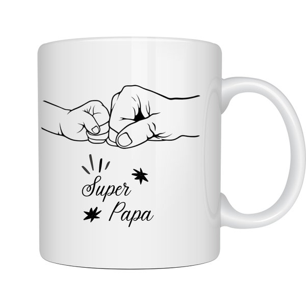 Mug personalized papa / mug super papa / cadeaux pour papa / idée cadeaux papa