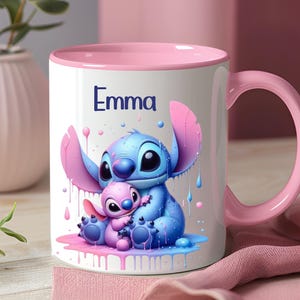 Kubek Stitch, spersonalizowany prezent Stitch, pomysł na rocznicę, prezent urodzinowy