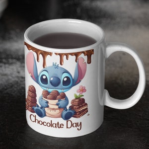 Personalisierte Tasse Stitch Tasse Lilo Stitch Tasse Stitch Chocolat Chaud Personnalisierte Tasse Geschenktasse Pâques Geschenkidee Bild 6