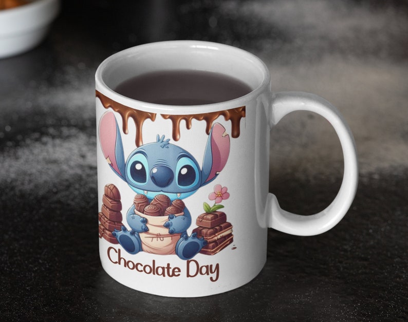 Personalisierte Tasse Stitch Tasse Lilo Stitch Tasse Stitch Chocolat Chaud Personnalisierte Tasse Geschenktasse Pâques Geschenkidee Bild 6