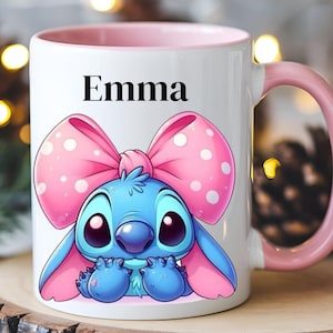 Kubek Stitch, spersonalizowany prezent Stitch, pomysł na rocznicę, prezent urodzinowy